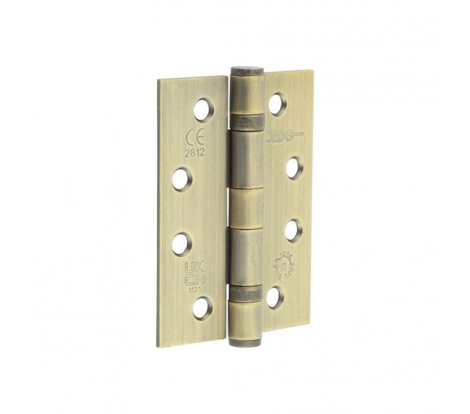 Frelan J8500 102x76mm (Grade 11) Ball Bearing Butt Hinges (Pair) - Antique Brass