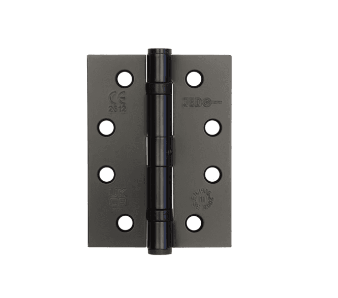 Frelan J8500 102x76mm (Grade 11) Ball Bearing Butt Hinges (Pair) - Matt Black