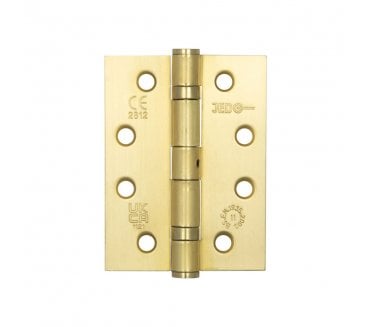 Frelan J8500 102x76mm (Grade 11) Ball Bearing Butt Hinges (Pair) - Satin Brass