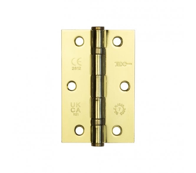 Frelan J8501EB Steel Ball Bearing Hinges (PAIR) - 89x58mm - Electro Brassed