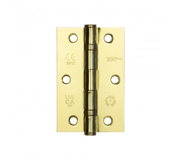 Frelan J8501EB Steel Ball Bearing Hinges (PAIR) - 89x58mm - Electro Brassed