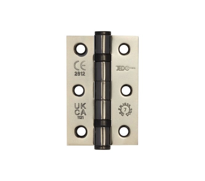 Frelan J8502 76x51mm Ball Bearing Butt Hinges (Pair) - Black Nickel