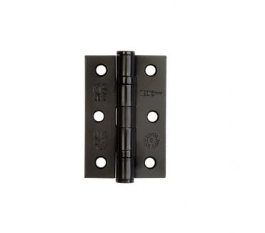 Frelan J8502 76x51mm Ball Bearing Butt Hinges (Pair) - Matt Black