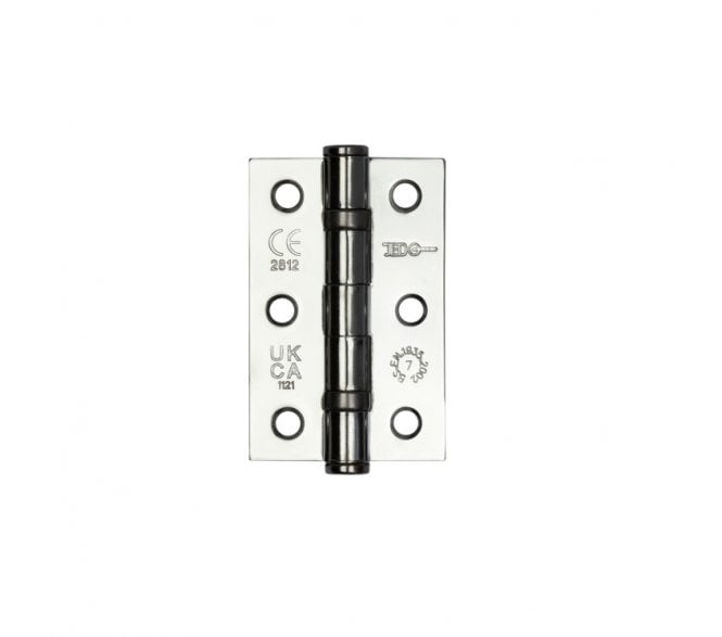 Frelan J8502 76x51mm Ball Bearing Butt Hinges (Pair) - Polished Chrome