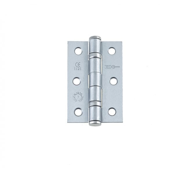 Frelan J8502 76x51mm Ball Bearing Butt Hinges (Pair) - Satin Chrome