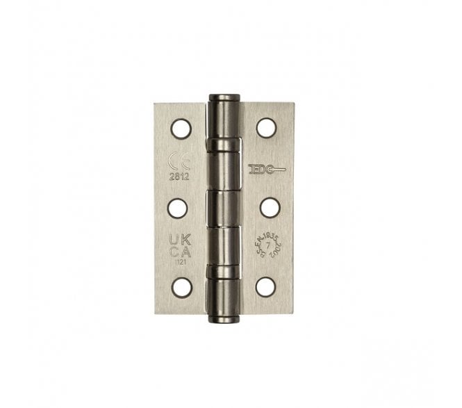 Frelan J8502 76x51mm Ball Bearing Butt Hinges (Pair) - Satin Nickel
