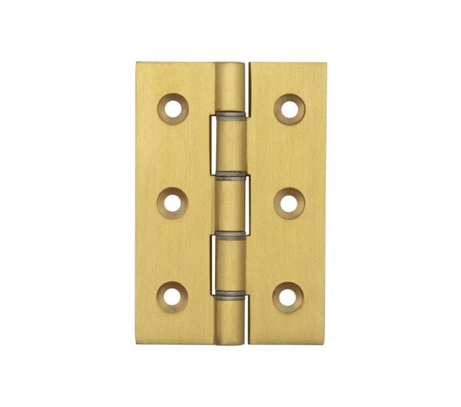 Frelan J9017SB Double Phosphor Bronze Washered Hinges (PAIR) - 76x50mm - Satin Brass