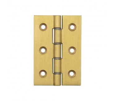 Frelan J9017SB Double Phosphor Bronze Washered Hinges (PAIR) - 76x50mm - Satin Brass