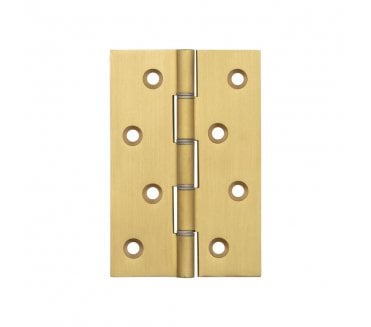 Frelan J9018SB Double Phosphor Bronze Washered Hinges (PAIR) - 102x67mm - Satin Brass