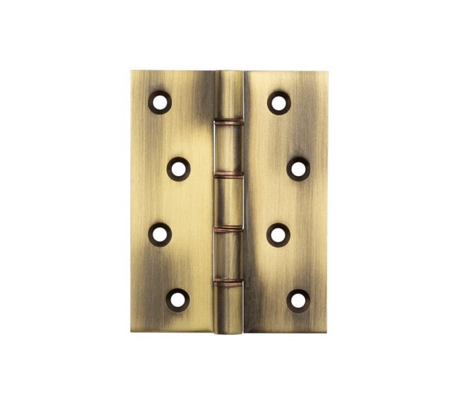 Frelan J9019AB Double Phosphor Bronze Washered Hinges (PAIR) - 102x76mm - Antique Brass