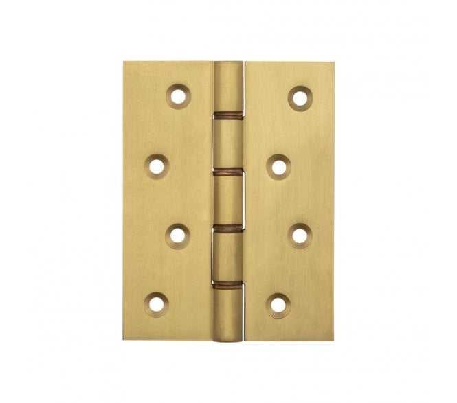 Frelan J9019SB Double Phosphor Bronze Washered Hinges (PAIR) - 102x76mm - Satin Brass