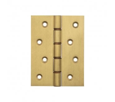 Frelan J9019SB Double Phosphor Bronze Washered Hinges (PAIR) - 102x76mm - Satin Brass