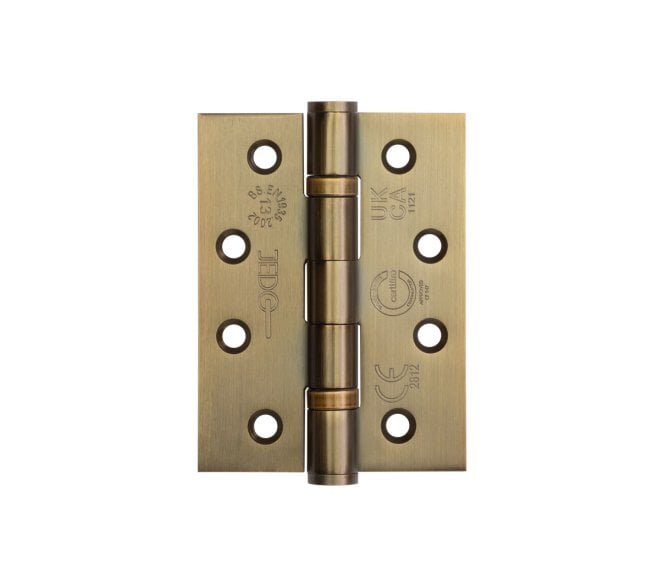Frelan J9500AB Certifire Grade 13 Ball Bearing Hinges (PAIR) - 102x76mm - Antique Brass.