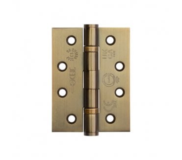 Frelan J9500AB Certifire Grade 13 Ball Bearing Hinges (PAIR) - 102x76mm - Antique Brass.