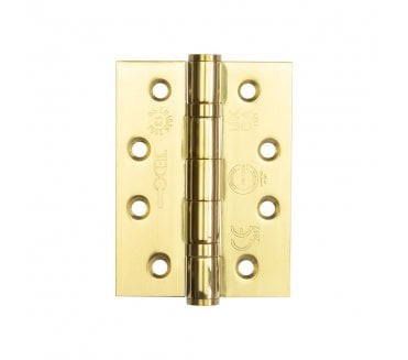 Frelan J9500EB Certifire Grade 13 Ball Bearing Hinges (PAIR) - 102x76mm - Polished Brass