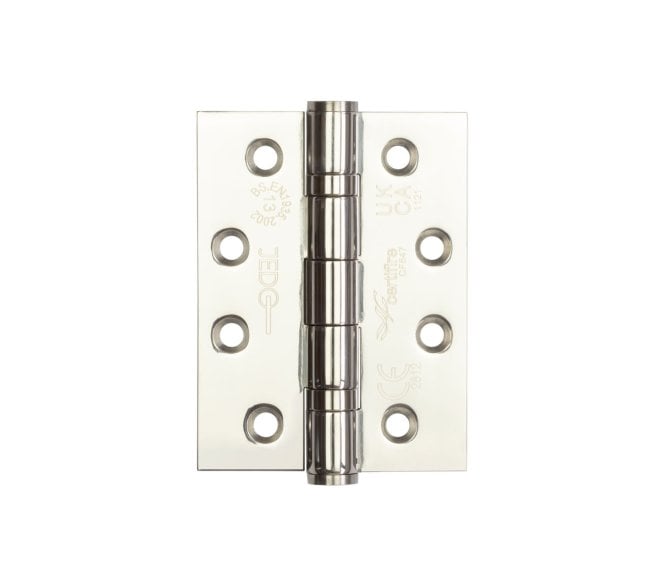 Frelan J9500PSS Certifire Grade 13 Ball Bearing Hinges (PAIR) - 102x76mm - Polished Stainless Steel.