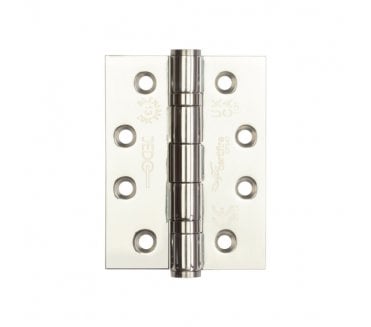 Frelan J9500PSS Certifire Grade 13 Ball Bearing Hinges (PAIR) - 102x76mm - Polished Stainless Steel.