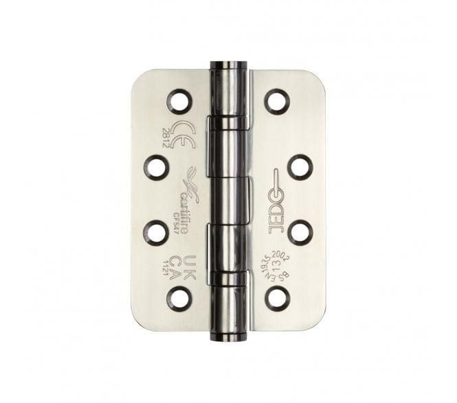 Frelan J9500RPSS Certifire Grade 13 Ball Bearing Hinges (PAIR) - 102x76mm - Polished Stainless Steel (RADIUS).