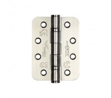 Frelan J9500RPSS Certifire Grade 13 Ball Bearing Hinges (PAIR) - 102x76mm - Polished Stainless Steel (RADIUS).