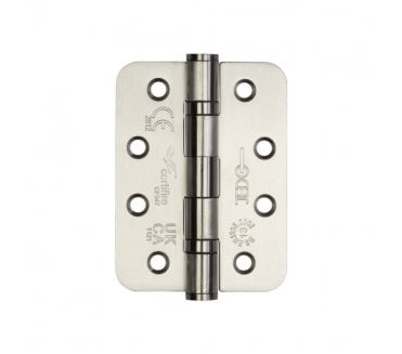 Frelan J9500RSSS Certifire Grade 13 Ball Bearing Hinges (PAIR) - 102x76mm - Satin Stainless Steel (RADIUS).