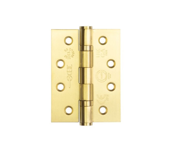 Frelan J9500SB Certifire Grade 13 Ball Bearing Hinges (PAIR) - 102x76mm - Satin Brass.