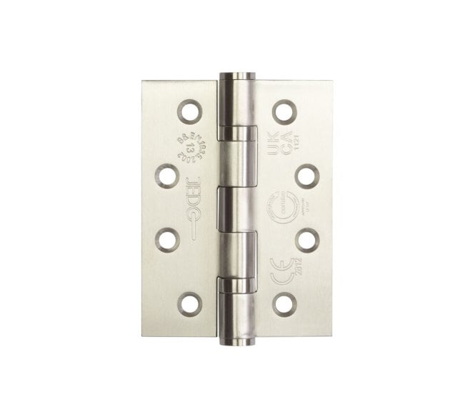 Frelan J9500SSS Certifire Grade 13 Ball Bearing Hinges (PAIR) - 102x76mm - Satin Stainless Steel.