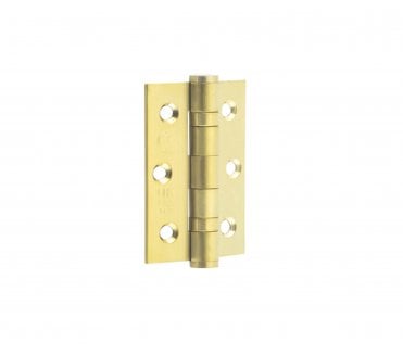 Frelan J9502 76x51mm Ball Bearing Butt Hinges Grade 7 (Pair) - Satin Brass