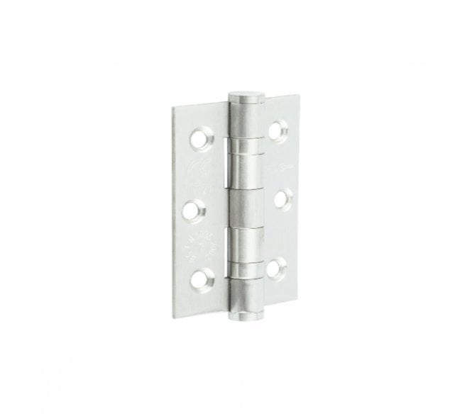 Frelan J9502 76x51mm Ball Bearing Butt Hinges Grade 7 (Pair) - Satin Stainless Steel