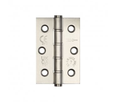 Frelan J9504SSS Grade 7 Washered Hinges (PAIR) 76x50mm - Satin Stainless Steel