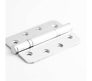 Frelan J9603PSS Certifire Grade 13 Polymer Bearing Hinges (PAIR) - 102x102mm - Polished Stainless Steel (Radius)