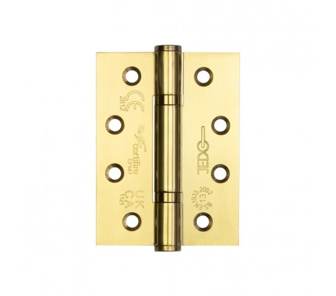Frelan J9603PVD Certifire Grade 13 Polymer Bearing Hinges (PAIR) - 102x76mm - PVD Brass