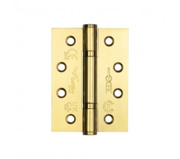 Frelan J9603PVD Certifire Grade 13 Polymer Bearing Hinges (PAIR) - 102x76mm - PVD Brass
