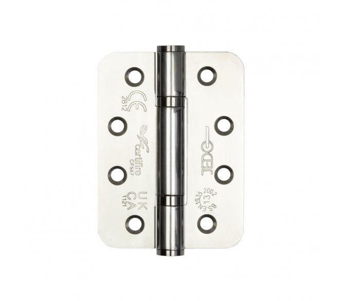 Frelan J9633PSS Certifire Grade 13 Polymer Bearing Hinges (PACK OF 3) - 102x76mm - Polished Stainless Steel (RADIUS)