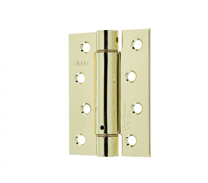 Frelan J9800 100mm Fire Rated Spring Hinges - Polished Brass (Set Of 3No)