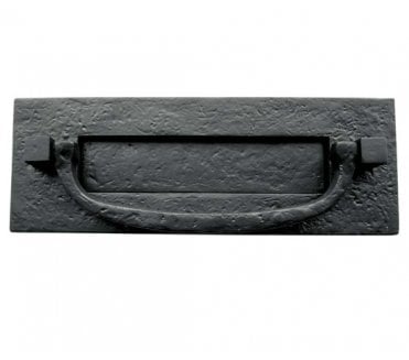 Frelan JAB46 Letter Plate and Knocker 305x112mm  - Black Antique