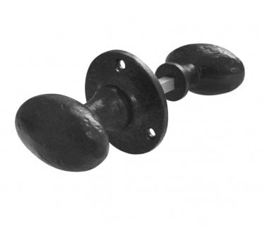 Frelan JAB48R Oval Rim Knob Furniture - Black Antique