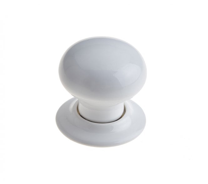 Frelan JC10 White Porcelain Mortice Door Knobs
