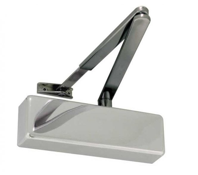 Frelan JD150PN Overhead Door Closer - Size 2 - 4 - Polished Nickel