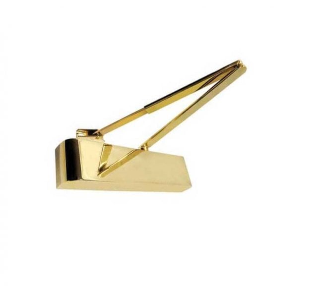 Frelan JD200PB Delayed Action Overhead Door Closer - Size 2 - 4 - Polished Brass