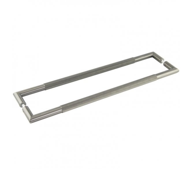 Frelan JGM15 Knurled Pull Handle - 600x25mm - Back to Back - Gun Metal