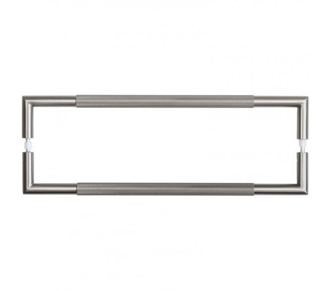 Frelan JGM7 Lines Pull Handle - 425x25mm - Back to Back - Gun Metal