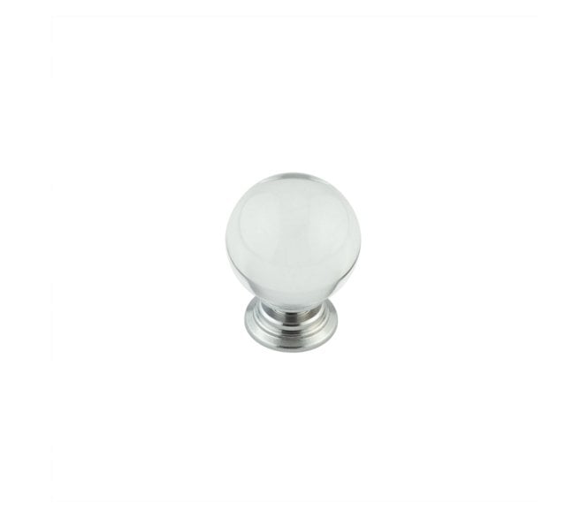 Frelan JH1151 Clear Crystal Ball Cabinet Knobs - Polished Chrome