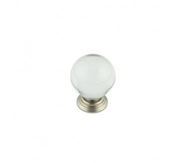 Frelan JH1151 Clear Crystal Ball Cabinet Knobs - Satin Nickel