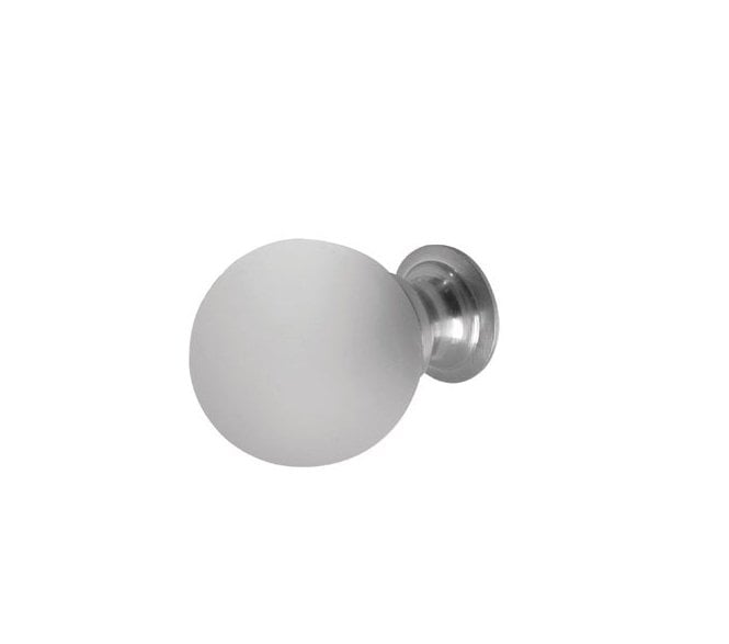 Frelan JH1156 Frosted Ball Cabinet Knobs - Polished Chrome