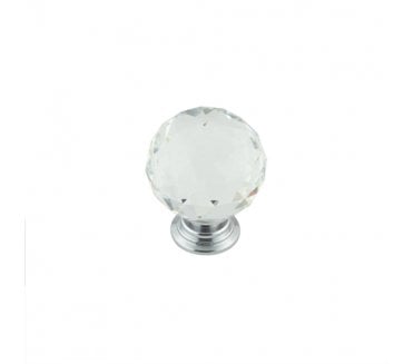 Frelan JH4155 Crystal Cabinet Knob - Polished Chrome