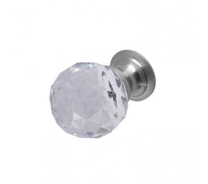 Frelan JH4155 Crystal Cabinet Knob - Satin Nickel