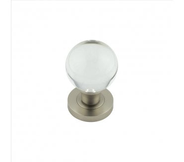 Frelan JH5201 Round Glass Ball Door Knobs - Satin Nickel