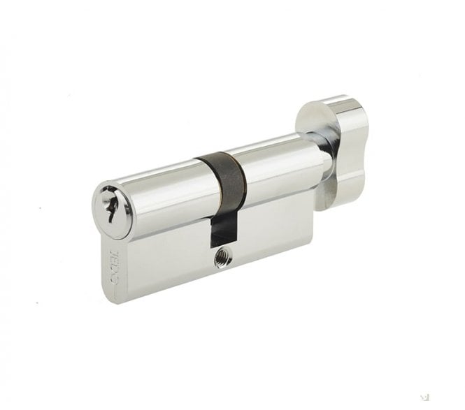 Frelan JL-100EPCTPC Euro Profile Cylinders & Turn - 100mm - Polished Chrome