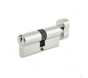 Frelan JL-100EPCTPC Euro Profile Cylinders & Turn - 100mm - Polished Chrome