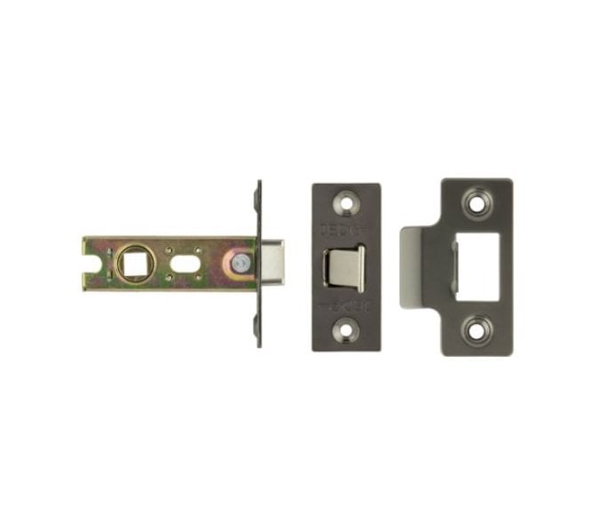 Frelan JL Bolt-Through Tubular Mortice Latch - Black Nickel